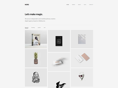 Nord - Minimal Portfolio WordPress Theme creative design fastwp gallery minimal portfolio wordpress theme