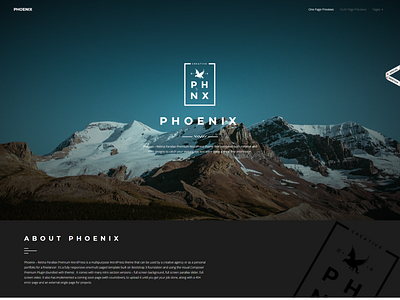 Phoenix - Minimal Multipurpose WordPress Theme agency ajax award bold creative minimal multipurpose one page page builder parallax portfolio responsive visual composer