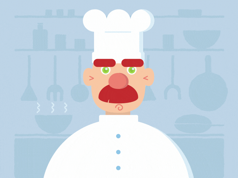 Chef knows best! cook chef knows best animation after effects 2d animation vector animation fast food soup food burger hotdogs