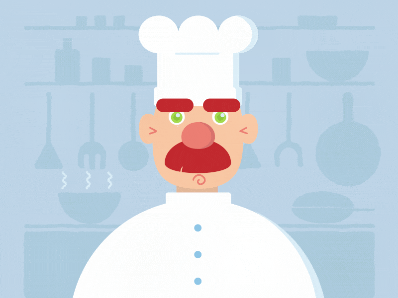 Chef knows best! 2d animation animation after effects burger chef knows best cook fast food food hotdogs soup vector animation