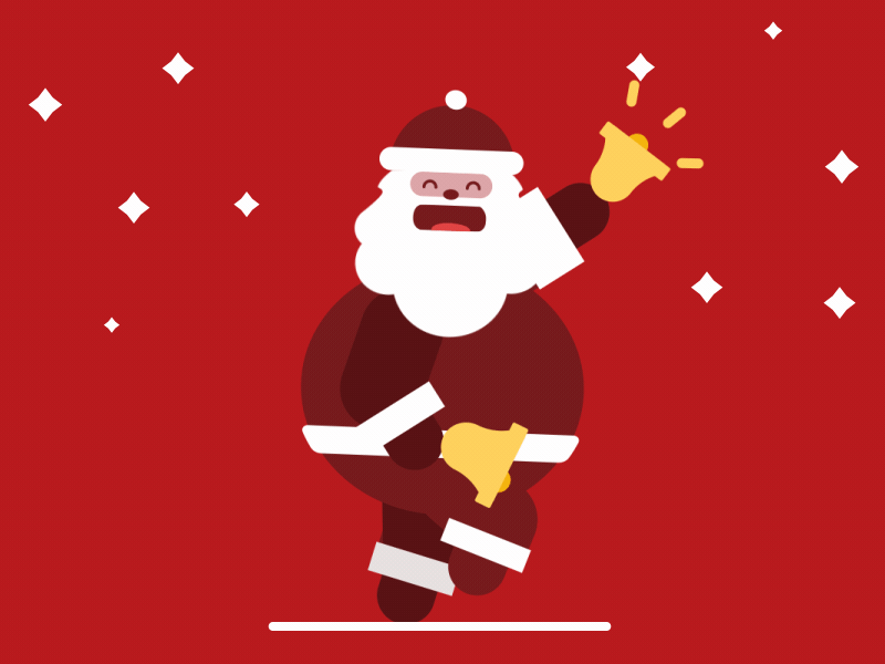 Happy Santa 2d animation animation after effects christmas bells christmas santa happy holidays happy santa merry christmas motiondesign santa claus vector animation walk cycle santa