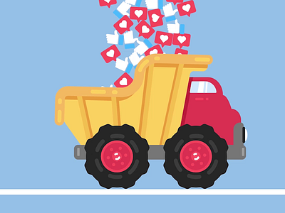 Emergency Delivery :) 2d animation animation after effects delivery dumpster truck emergency delivery motion animation social media truck vector animation