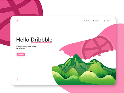 If you're going to be a bear... debut development dribbble grizzly bear illustration landing page layout shot ui ux website