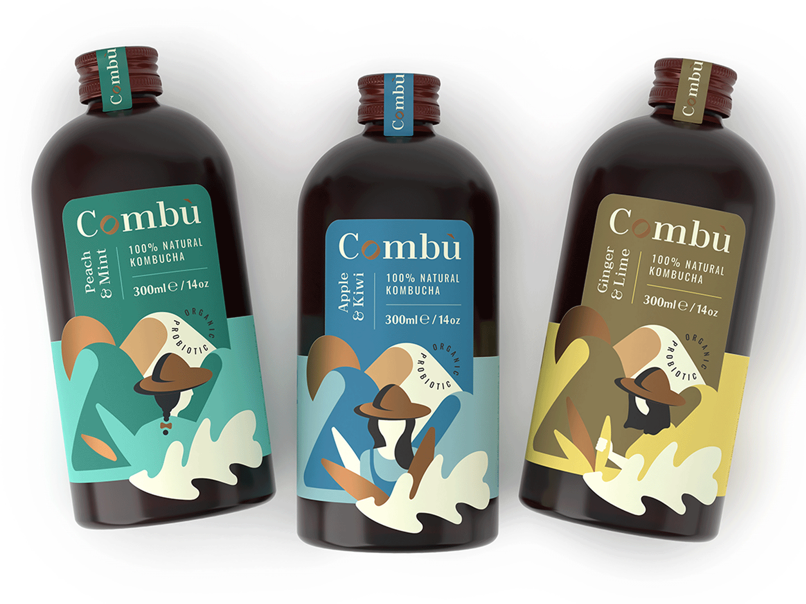 COMBÙ design kombucha label packaging design