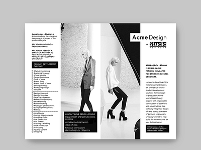 Fashion Studio Bi-fold Brochure branding brochure design flyer graphic design