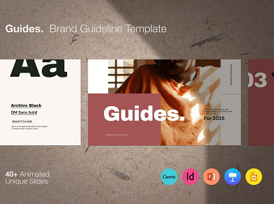 Brand Guideline Template #1 app branding design graphic design illustration logo typography ui ux vector