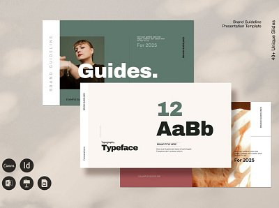 Brand Guideline Template #13 app branding design graphic design illustration logo typography ui ux vector