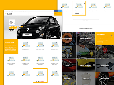 Autoparts Ecommerce auto autoparts cars clean ecommerce marketplace minimalist product tarful ui ux