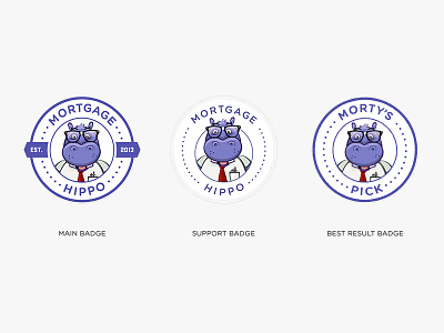 Hippo Badges badge brand branding concept logo mortgage tarful