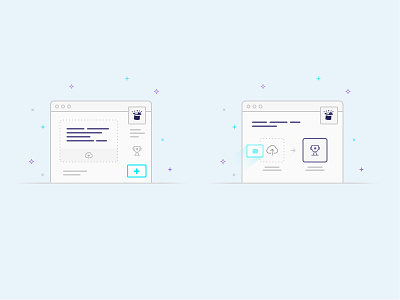 Create and Publish Icons build create dashboard features icon illustration process publish share tarful webapp win