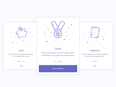 Onboarding process app cards flow icon illustration onboarding process tarful vector web