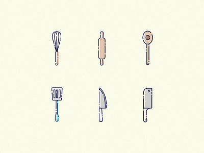 Kitchen Icons app concept dashboard design icon iconography illustration kitchen utensils logo ui vector