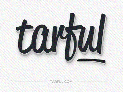 Tarful v.2 black design grey letters logo tarful typography