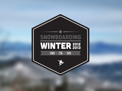 Winter Badge badge black blue blur city gray snow snowboard snowboarding tarful tarful badge white winter