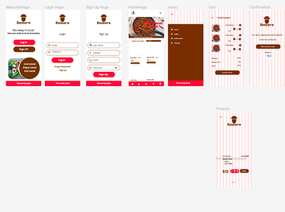 Emeere Food App app branding design graphic design illustration logo pr typography ui ux