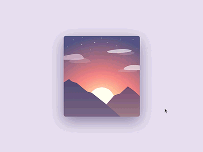 SVG sunset/sunrise on hover