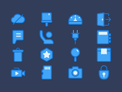 User Interface Icon Set app icons blue design icon icon pack icon set ui ui design vector