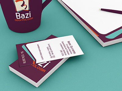 Bazi Odontologia | Branding bazi brand identity branding corporate identity green logo marca mark odontologia odontology orange purple