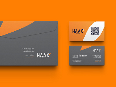 HAAX Web and Mobile / Branding branding corporate identity gray haax logo marca mark mobile orange visual identity web white