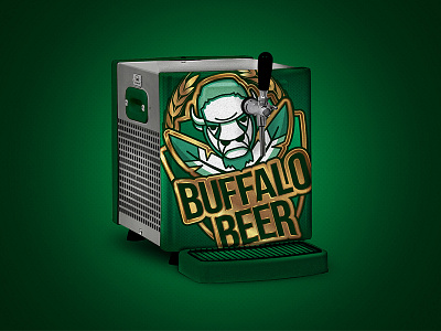Buffalo Beer / Branding beer beer tap and cooler bison branding buffalo craft beer golden green logo marca mark