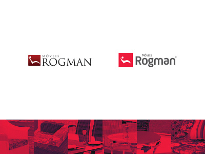 Móveis Rogman / Rebranding branding furniture logo marca mark móveis rebranding rogman stainless symbol wood