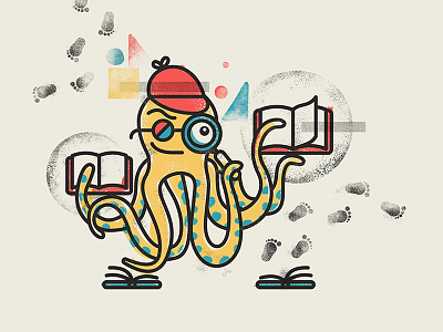 Curiosity Cruiser Octopus Character animal books detective holmes illustration mystery octopus sherlock