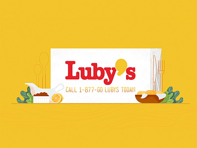 Luby's Holiday TV Spot End Tag catering commercial design food illustration tv