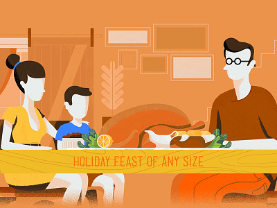 Luby's Holiday TV Spot | Family catering commercial design family food illustration people thanksgiving tv