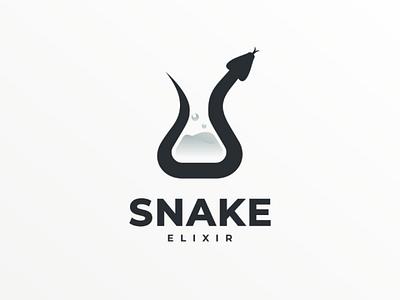 Snake Elixir brand companylogo doublemeaning elixir identity logo medical snake vector