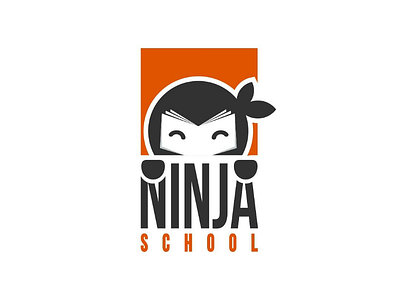 Ninja school brand doublemeaning education kid logo logodesigns martialart ninja vector