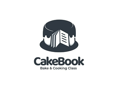 Cake book bake book branding cake cooking cookingclass doublemeaning logo logodesigner logodesigns vector