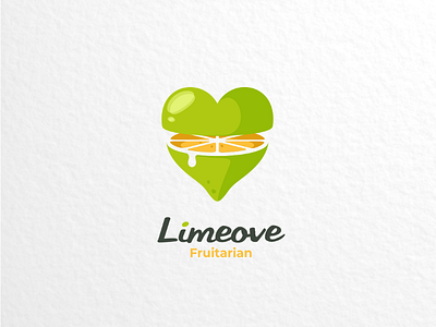 Limeove brand branding combination dualmeaning fruit fruitarian graphicdesigns lemon lime logo logodesigner logodesigns love vector