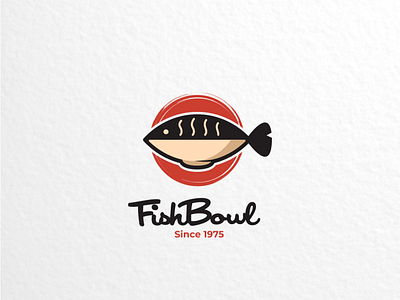 fishbowl animal bowl brand branding design doublemeaning fish illustration japanese food logo logodesign logodesigns noodle ramen vector