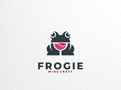 Frogie brand creativelogo dualmeaning frog glass logo logodesigner logodesigns logoinspirations vector wine