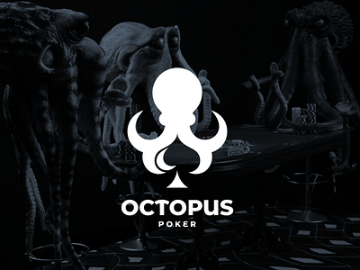 Octopus poker design graphicdesign logo logodesign logodesigner octopus poker