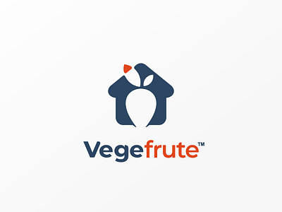 Vegefrute logo concept fruit graphicdesign home logo logodesign logodesigner vector vegetable