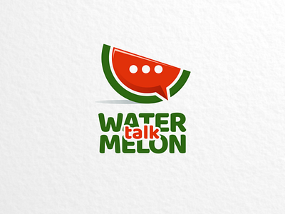 Watermelon talk app applogo brand branding chat chatapp logo logodesign logodesigner talk vector watermelon