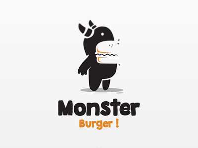 monster burger brand branding design doublemeaning dualmeaning illustration logo logodesign logodesigns monster vector