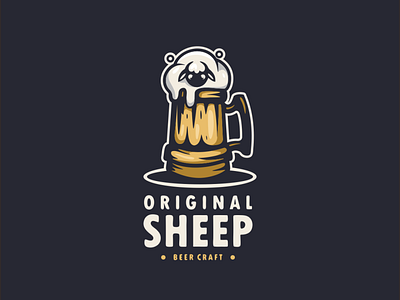 original sheep beer craft brand branding design doublemeaning illustration logo logodesign logodesigner logodesigns vector