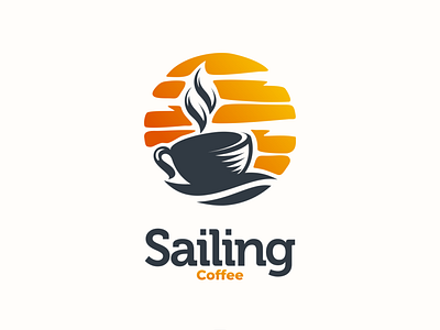 Sailing coffee animal brand branding design doublemeaning dualmeaning graphicdesigns illustration logo logodesign logodesigner logodesigns vector