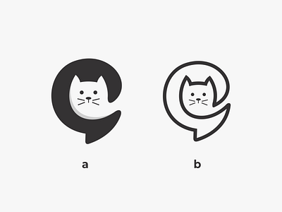 chat cat logo concept animal brand branding doublemeaning dualmeaning illustration logo logodesign logodesigns vector