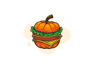 pumpkin burger brand branding design dualmeaning graphicdesign illustration logo logodesign logodesigns vector