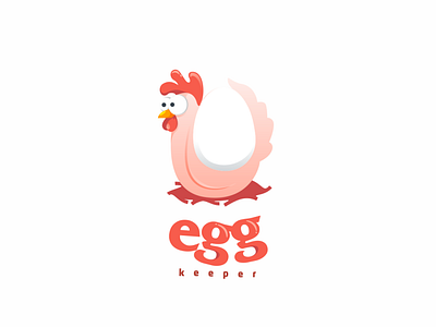 egg keeper animal brand branding chicken logo dualmeaning graphicdesign illustration logo logodesign logodesigns vector
