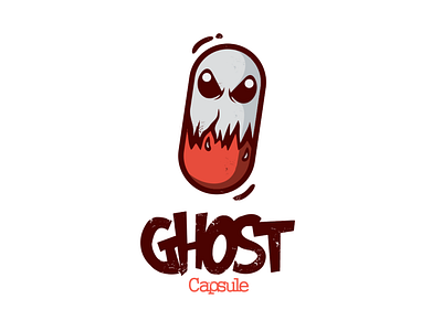 ghost capsule brand branding capsule design doublemeaning dualmeaning ghost illustration logo logodesign logodesigns vector