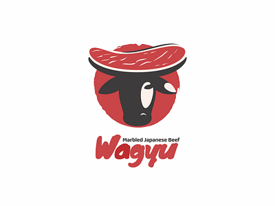 wagyu animal beef brand branding doublemeaning illustration logo logodesign logodesigner steak ui vector wagyu
