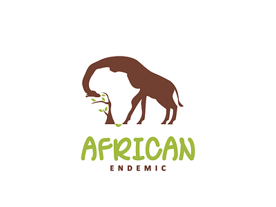 african endemic africa animal brand branding doublemeaning giraffe graphicdesigns logo logodesign logodesigner logodesigns vector