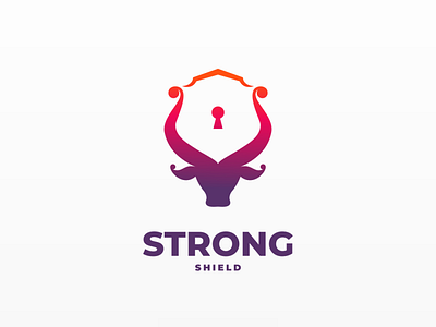 Strong Shield animal brand branding design doublemeaning graphicdesign illustration logo logodesigns vector
