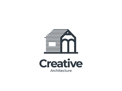 Creative Architecture Logo architecture brand branding design home illustration logo logodesign logodesigns pencil ui ux vector