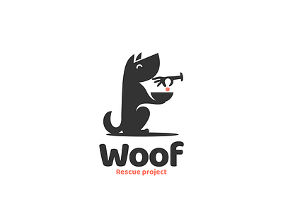 Woof rescue project brand branding design illustration logo logodesign logodesigns ui ux vector