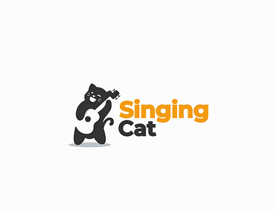 Singing Cat brand branding design illustration logo logodesign logodesigns ui ux vector